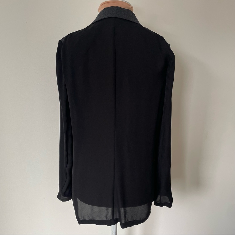 Theory Shatrice Color Block Mixed Media Wool Silk… - image 3